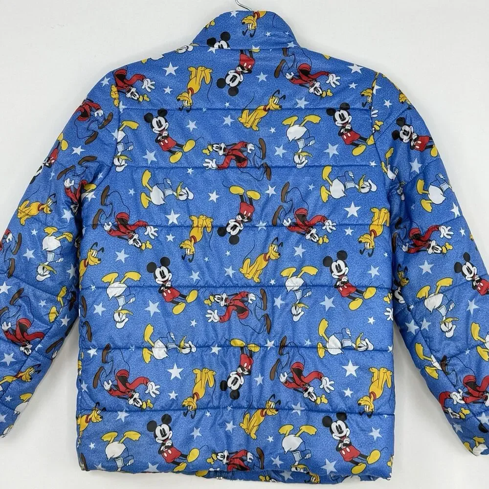 DISNEY Store Mickey Mouse Blue LightWeight Puffy Puffer Jacket Size 7/8